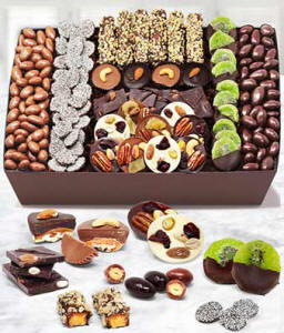 Belgian Chocolate Covered Fruit and Nut Tray