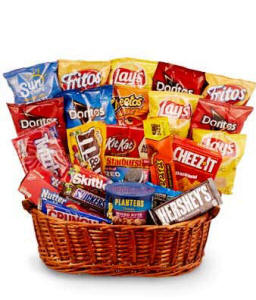 Chips Candy Snacks Basket Junk Food In Knik-Fairview