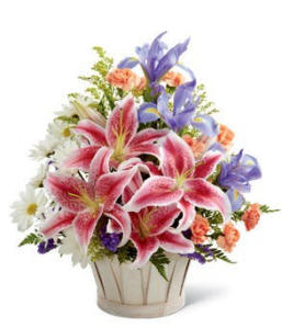 From The Heart Sympathy Flower Basket $54.99