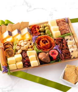 Kentucky deluxe meat and cheese charcuterie board on a platter