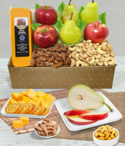 Fruit, Cheese & Nuts Gift Basket