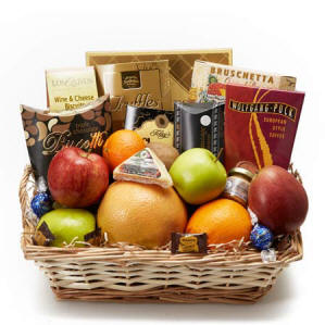 gourmet fruit meat cheese gift basket small